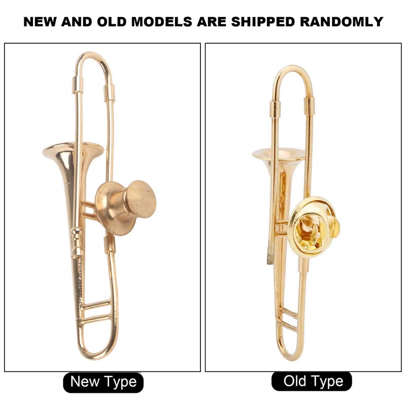 Mini Unique Gold Plating Musical Instrument Brooch Gift Decoration with