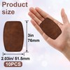 SmallCat 10 PCS Curved Rectangle Leather Patches for Hats, Iron