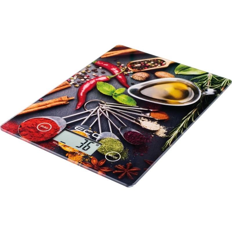 ECG KV 117 Chilli Kitchen Scales Glass/Plastic Black