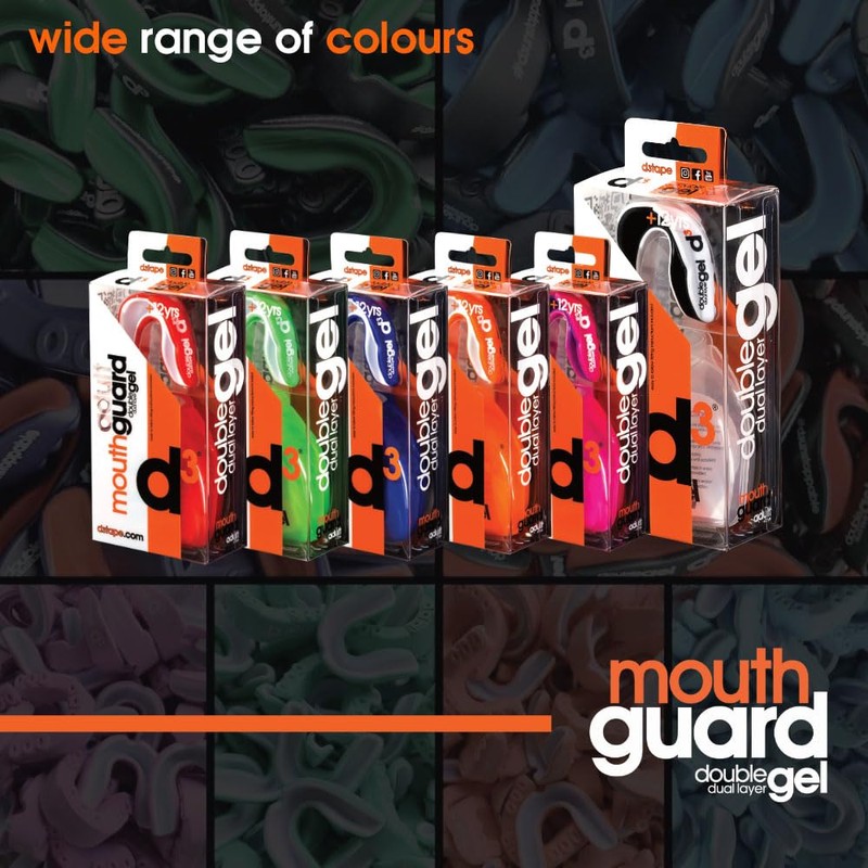 d3 Double Gel Dual Layer Gum Shield Adults Mouth Guard,