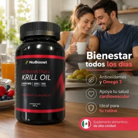 Omega 3 Aceite De Krill Con Astaxantina 200 Cápsulas