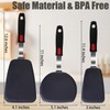 Silicone Spatula Turner Set,3-Pack Spatula Set,600°F Heat Resistant Spatula for