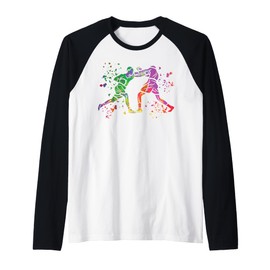 Boxing Fighter Colorsplash Kids Boxing Match Boxer Raglan Baseball Tee