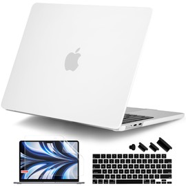 DONGKE Compatible with M3 MacBook Air 13.6 inch Case 2024 2023 2022 Release A3113 A2681 M2 with Touch ID & Retina Display, Plastic Hard Shell Case with Keyboard Cover & Screen Protector, Matte Clear