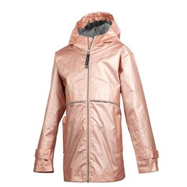 Charles River Apparel girls Girls' New EnglanderÃ‚® Rain Jacket, Rose Gold/Reflective, Large US