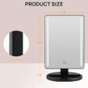 Espejo de maquillaje iluminado con 16 luces LED de rotación