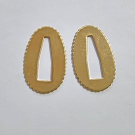 2-Pack Metal SEPPA DIY Accessories for Japanese Samurai Swords, Katana, wakizashi, and Short Swords (Vintage Light Gold-1)