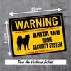 Akita Inu Japan Dog Sign Warning Security System Door Sign