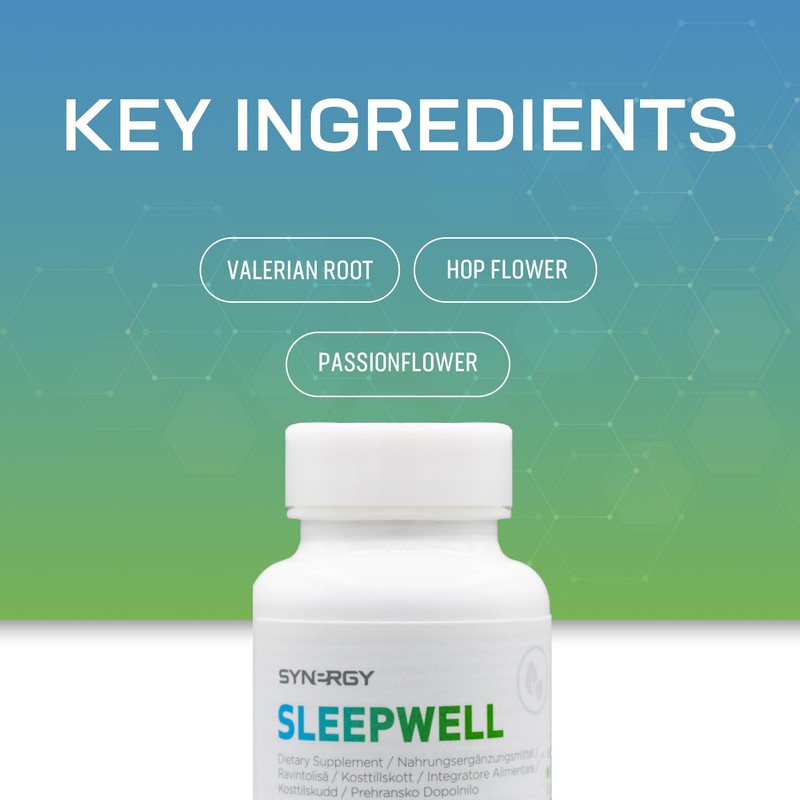 Synergy WorldWide SleepWell 100 Capsules | Relaxation with Valerian Root,