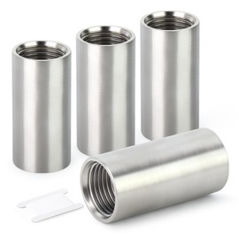 TAISHER 4PCS Stainless Steel Pipe Fittings, 3/4" NPT Female x 3/4" NPT Female Threaded, 2" Length Nipple Cast Pipe