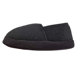 Tirzrro Big Boys' Winter Warm Slippers with Memory Foam House Slip-on Shoes Size 6-7 US Black