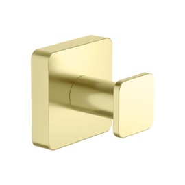 KIBI Blaze Bathroom Towel Hook Wall Mounted Robe Hook | 1.62 inch Solid Brass Wall Hooks for Bathroom (Brushed Gold) (KBA16)