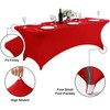 SuperO 2Pack Waterproof Spandex Table Cover for 8FT Table Universal