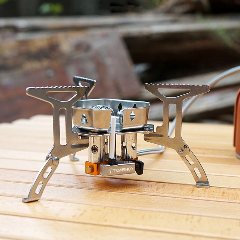 TOMSHOO 5800W Foldable Camping Gas Stove 3 Burners Piezo Ignition