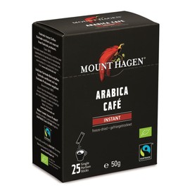 Mount Hagen Organic Fair Trade Instant Coffee Stick 1.8 oz (50 g) (2 g x 25 P)