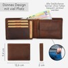Baur Men's Genuine Leather Wallet with RFID Protection, Landscape Format,