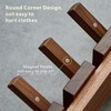 QUELLANCE Wooden Coat Hooks Wall Mounted, Coat Rack Hanger Wall