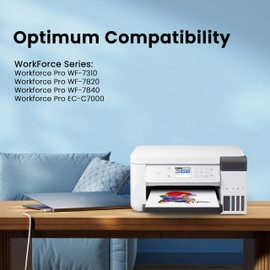 Remanufactured Ink Cartridge Replacement for Epson 812XL 812 T812XL Ink Cartridges for Epson Workforce Pro WF-7840 WF-7820 WF-7310 EC-C7000 Printer (2Black 1Cyan 1Magenta 1Yellow, 5 Pack)