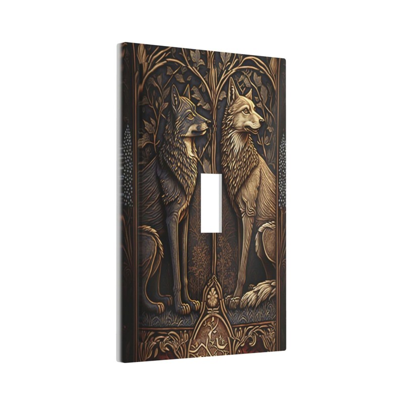 Medieval Of Two Wolves 1 Gang Single Toggle Light Switch