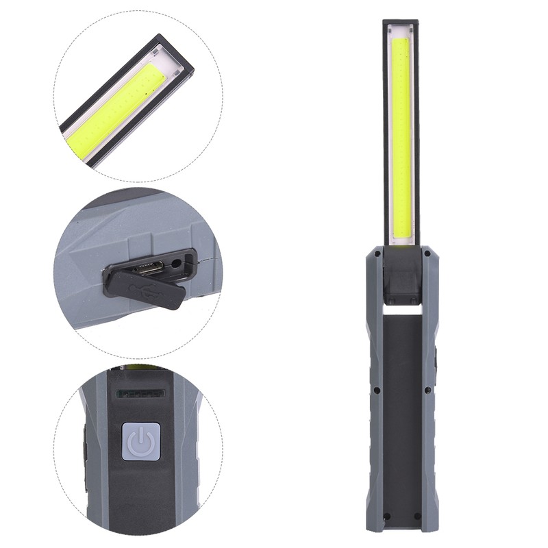 COB LED Foldable Work Light Flashlight with Tail Magnet Emergency