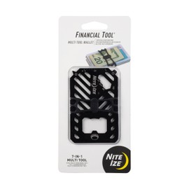 NITEIZE Financial Tool Multi-Tool Wallet II Money Clip Small Wallet Multifunction Tool Bottle Opener Screwdriver Box Cutter Ruler