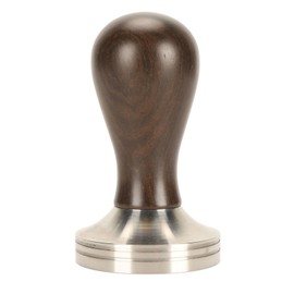 Coffee Tamper Solid Wood Handle Stainless Steel Easy to Use Coffee Press Tamper Coffee Machine Accessories for Home Coffee Shop Dark Brown 51mm/2in