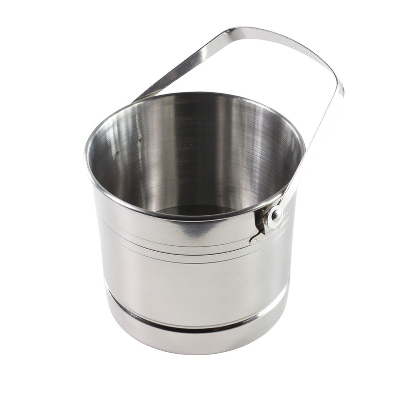 Ice Bucket with Tongs Small Home Set Stainless Steel with