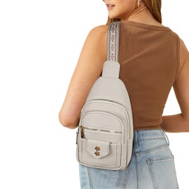 Relang Sling Bag for Women Crossbody, Leather Cross Body Fanny Packs for Women, Trendy Chest Bag for Travel and Daily Use