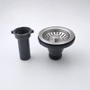GZILA 3.5" Kitchen Sink Drain Strainer Assembly with Tailpiece, 304