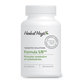 Herbal Magic Formula S/B Supplement for Healthy Glucose and Carbohydrate Metabolism. Contains Chromium. Non-GMO Vegetable Capsules for Women & Men