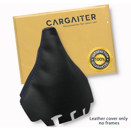 Cargaiter - Gear Stick Gaiter Compatible with Accessories Specifically for Ibiza 2002-2009 Vehicles (Dark Blue Stitching)