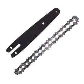 Mini Chain Guide Bar Combo, Mini Chain Guide Bar Combo Manganese Steel Faster Speed High Hardness Smooth Cutting Chainsaw Chain Guide Bar Replacement(6inch)