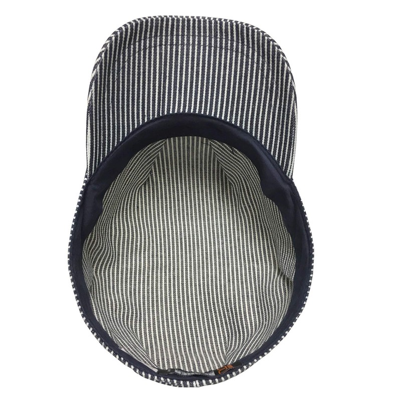 Broner Hickory Striped Railroad Cap. Size Small