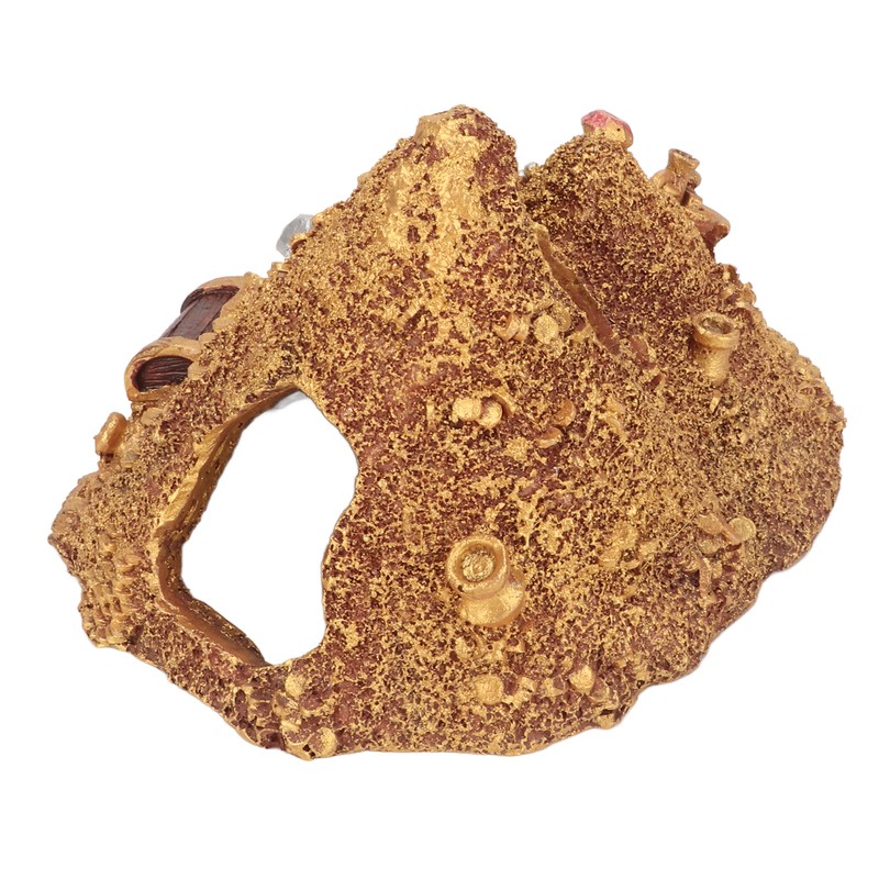 Fish Tank Gold Mountain Simulation Resin Aquarium Treasure Mountain Hideouts