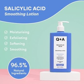 Q+A Salicylic Acid Smoothing Body Lotion Duo 2 x 250ml | Watermelon and Agave-Scented Moisturiser, Body Butter Alternative, Smooths Bumps, Blemishes and Uneven Texture