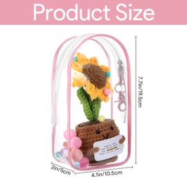 Chanumetal Clear Keychain Pouch, Carrying Clear Figure Display Bag with Keychain, Transparent Doll Storage Bag Blind Box Pouch Charms for Collectibles (Pink)