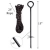 Yesland 8 Pack 15 Inch Black Ground Anchor, Reusable Heavy