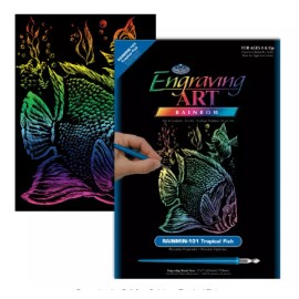 Royal & Langnickel Engraving Art Foil Set- Rainbow Tropical Fish