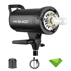 Godox SK400II 400Ws Flash, Photo Studio Strobe Flash Monolight Light with Bowens Mount &Lamp Head,150W Modeling Lamp for Studio,Shooting, Photography