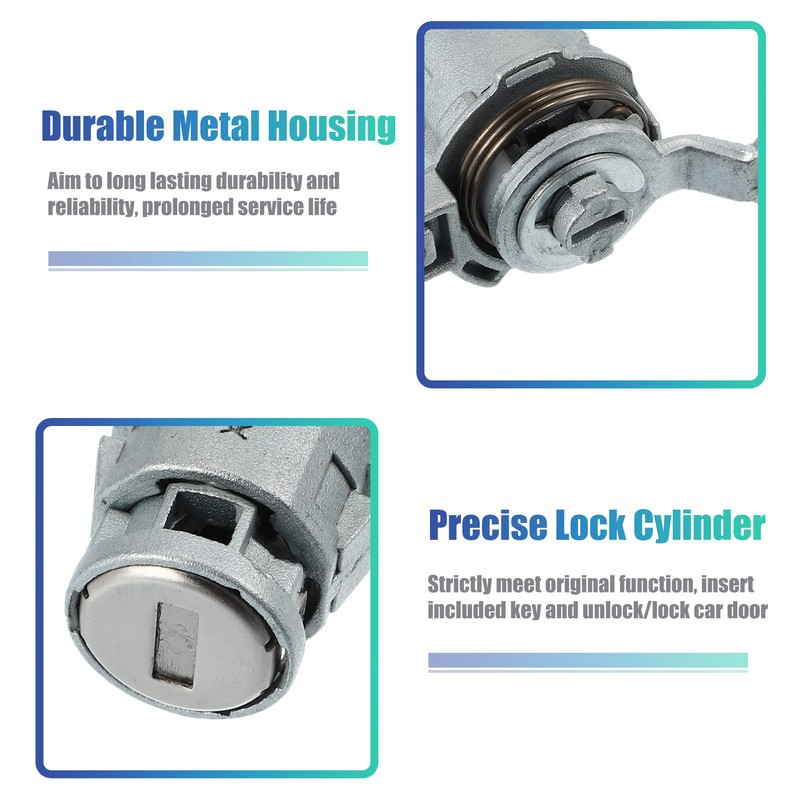 X AUTOHAUX Door Lock Cylinder Kit with 2 Keys for
