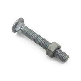 5/16"-18 x 7" Hot Dipped Galvanized Carriage Bolt w/Nuts, Full Thread, Grade A, Quantity 50 - by Fastener Depot, LLC