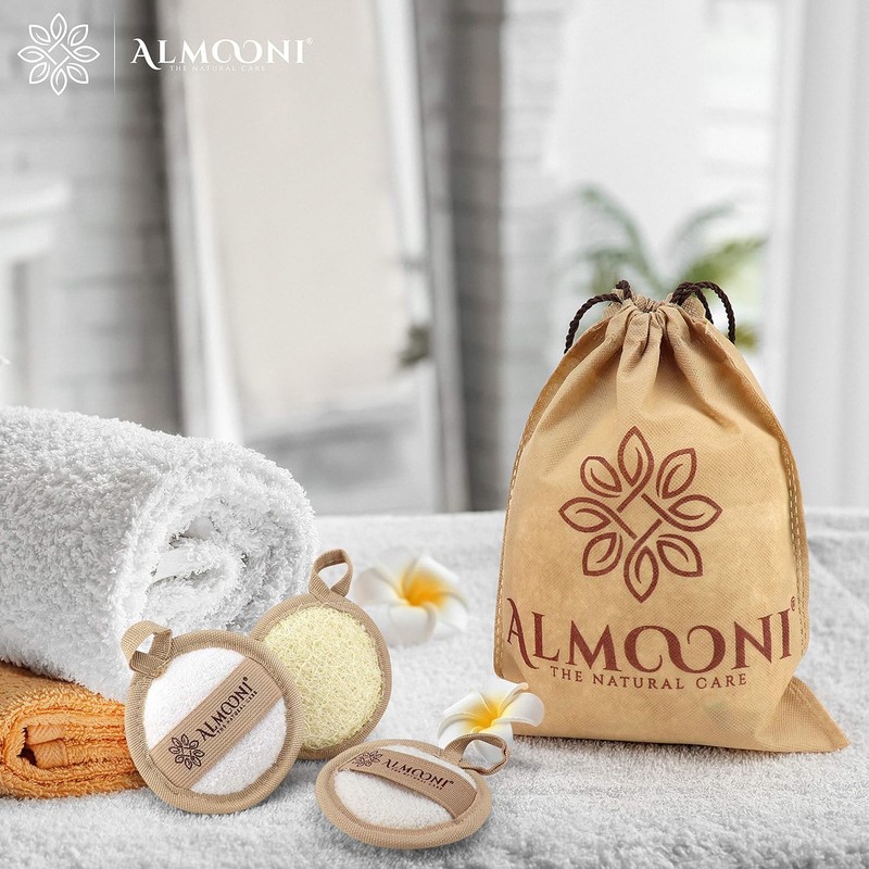Exfoliante Facial de Lufa Almooni – Set 6 Esponjas Naturales