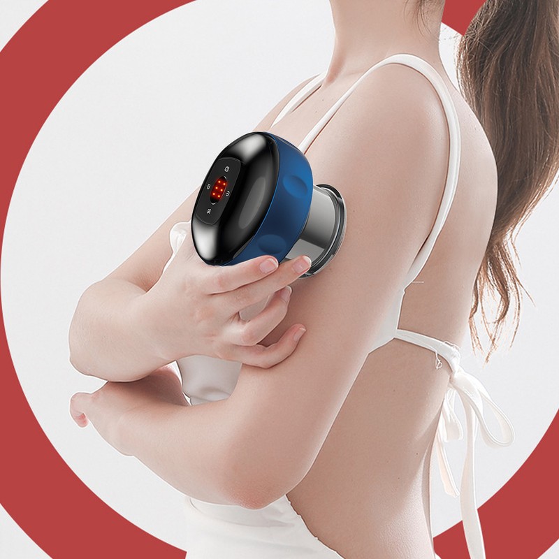 Electric Vacuum Cupping Massager Hot Compress 6 Gears Suction Flameless