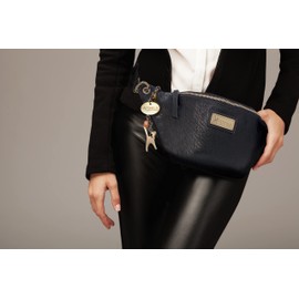 Catwalk Collection Handbags - Luxury Leather Belt Bag - Festival Bum Bag - Medium Waist Bag for Women - Ariana - Tan