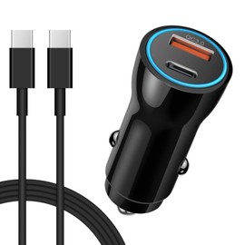 Car Charger Fast Charging, [MFi Certified] 43W Car Charger USB C with Type-C to Type-C Cord for 16 15/15 Plus/15 Pro/15 Pro Max/Pro Air Min