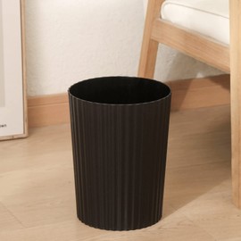 JiatuA - cubeta de basura de plástico pequeño para baño, cocina, recámara, oficina en casa, recámara universitario, color negro