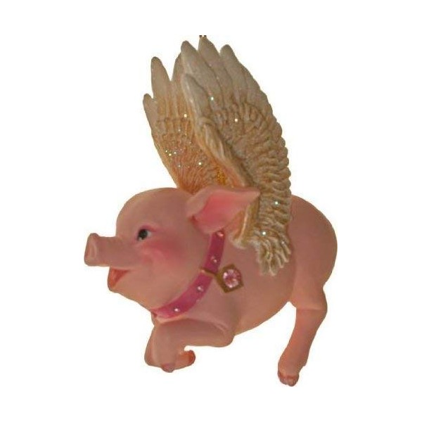 When Pigs Fly Flying Winged Pig Too Cute Christmas Ornaments