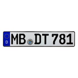 European German License Plate