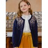 Rolanko Girls' Bolero Cardigans, Long Sleeve Cotton Basic School Clothing,