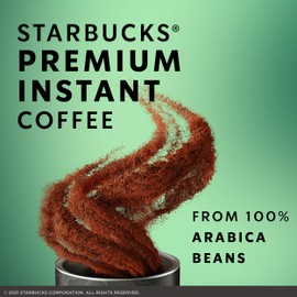 Starbucks Premium Instant Coffee, Blonde Roast, 100% Arabica, 1 Tin - upto 40 cups, 3.17 Oz